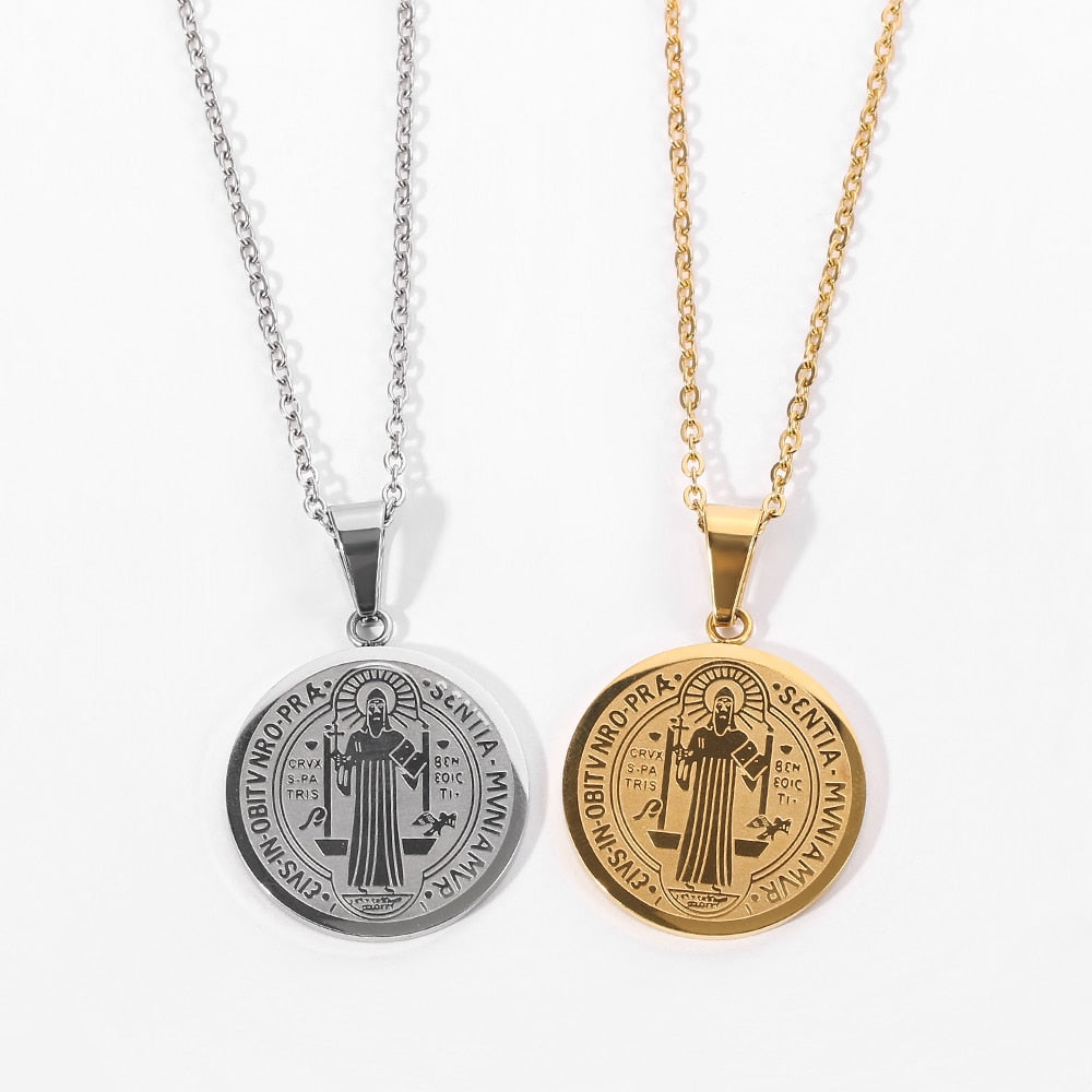 Saint Benedict Medallion Necklace