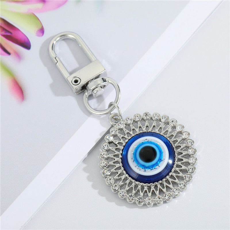 Evil Eye Keychain w/ Crystals