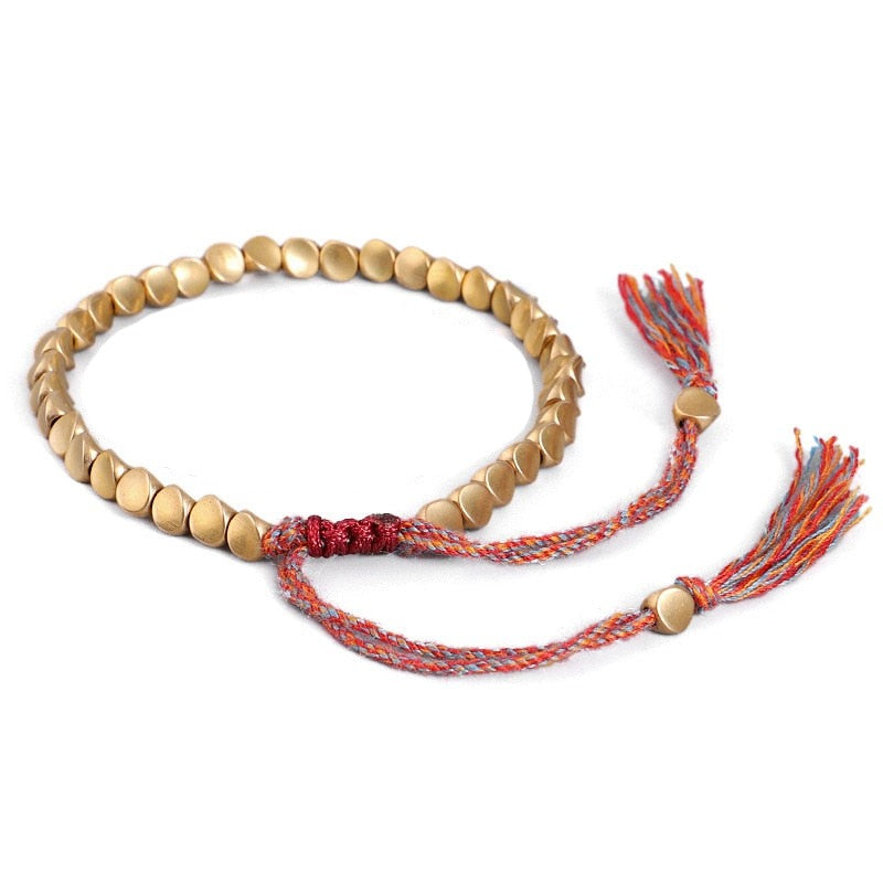 Tibetan Buddhist Lucky Copper Beads Bracelet