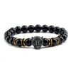 Panther Black Lava Stones Bracelet