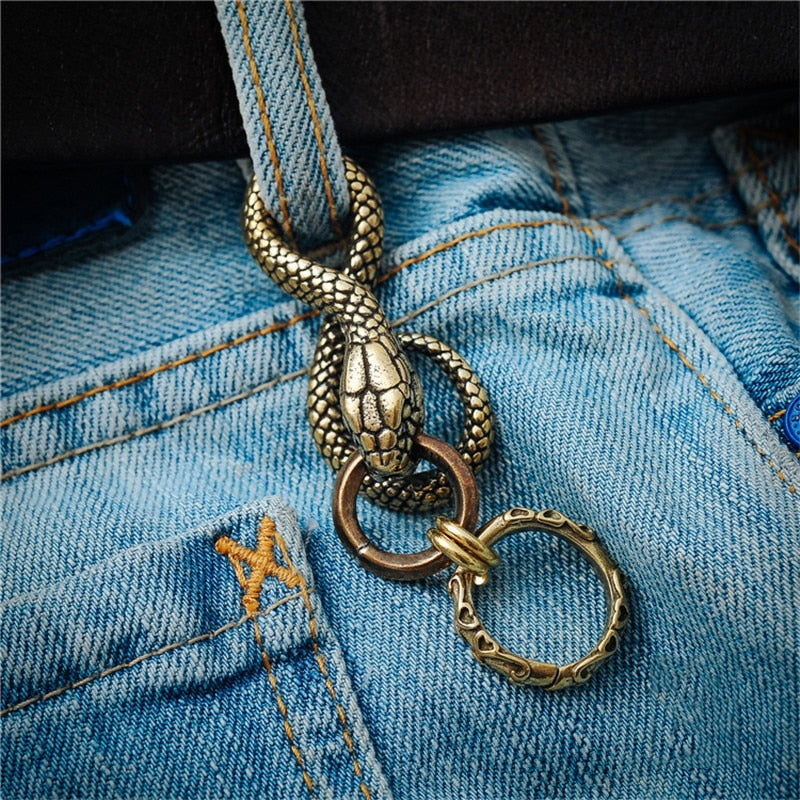 Copper Snake Keychain