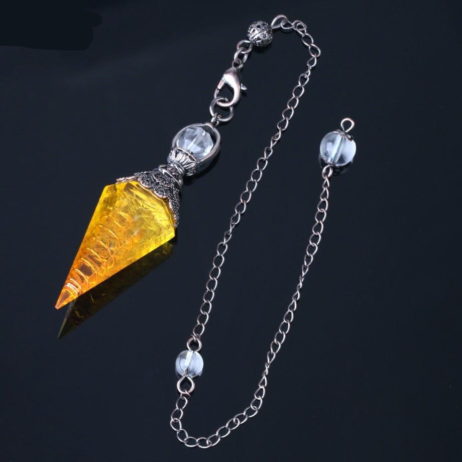 7 Chakra Crystal Pendulum for Dowsing & Divination