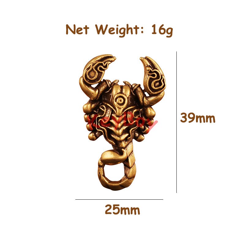 Brass Scorpion King Keychain Amulet