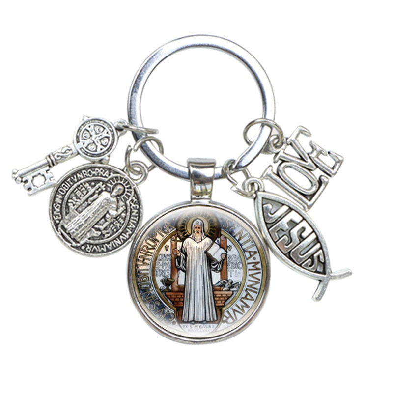 Saint Benedict Medallion Keychain