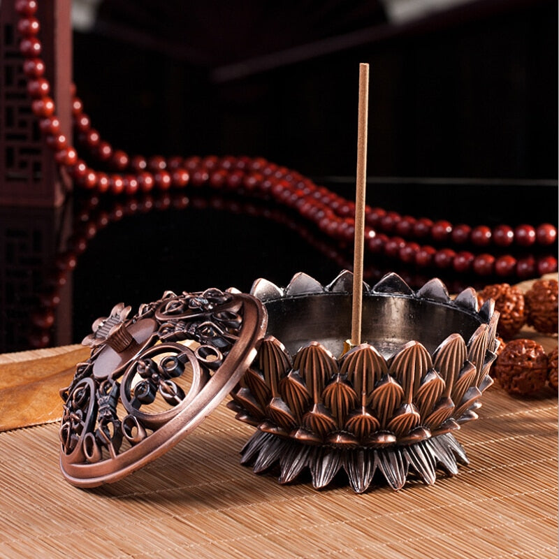 Brass Lotus Incense Holder