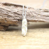 Natural Crystal Wire Wrap Bullet Point Hexagonal Pendulum with Silver Chain