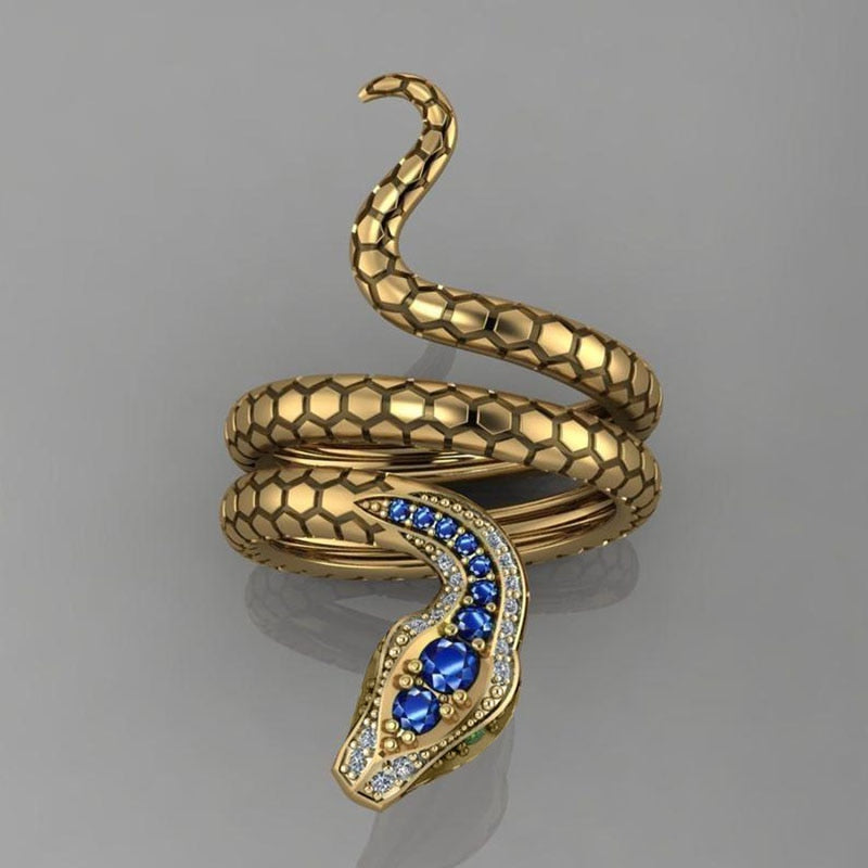 Coiled Serpent Ring for Women