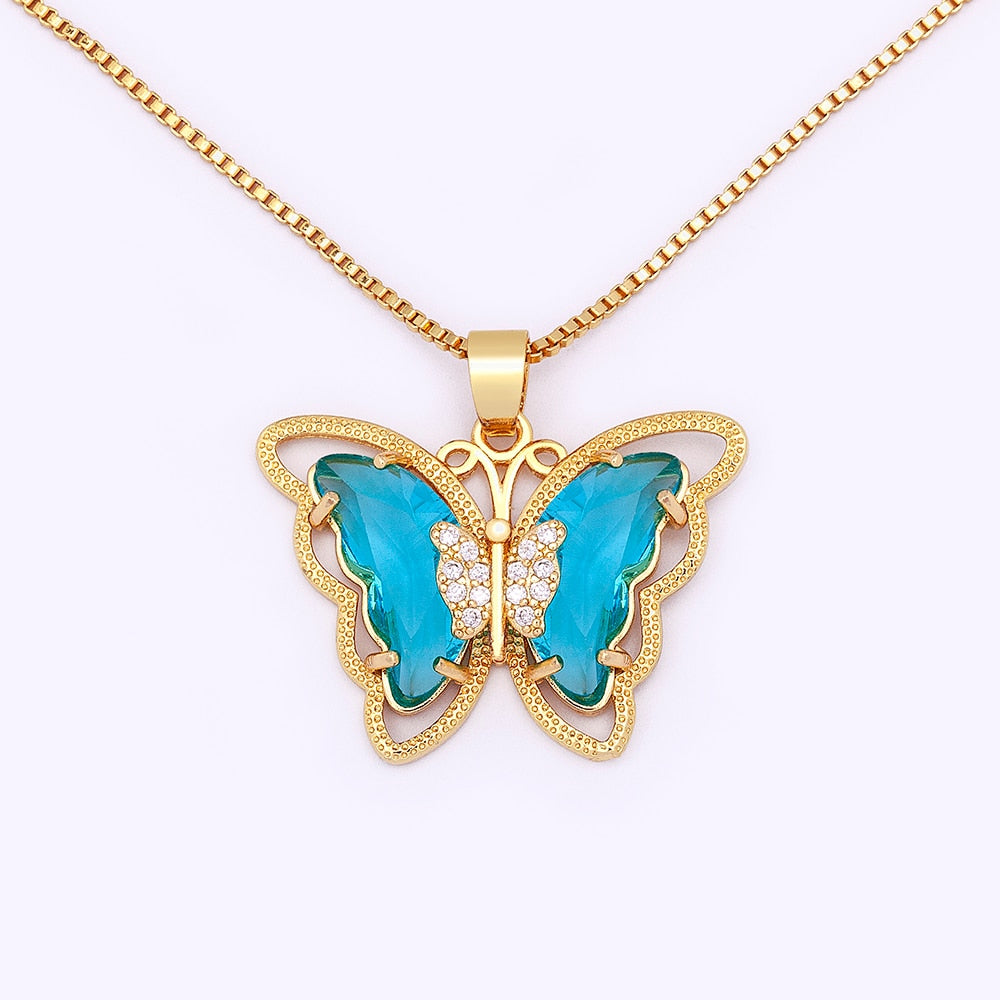 Butterfly Crystal Pendant