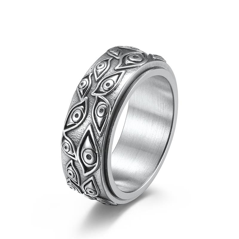 All-Seeing Eye Spinning Ring - Stainless Steel