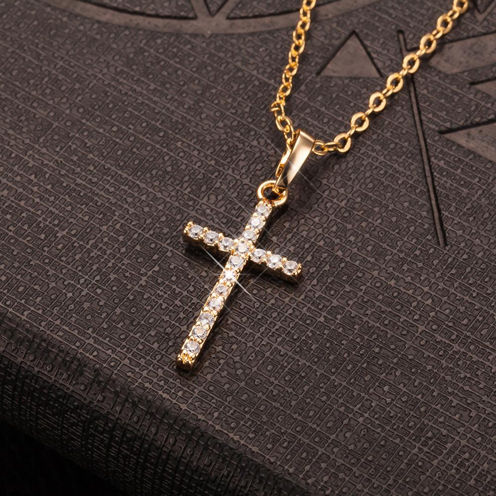 Crystal Cross Pendant Necklace