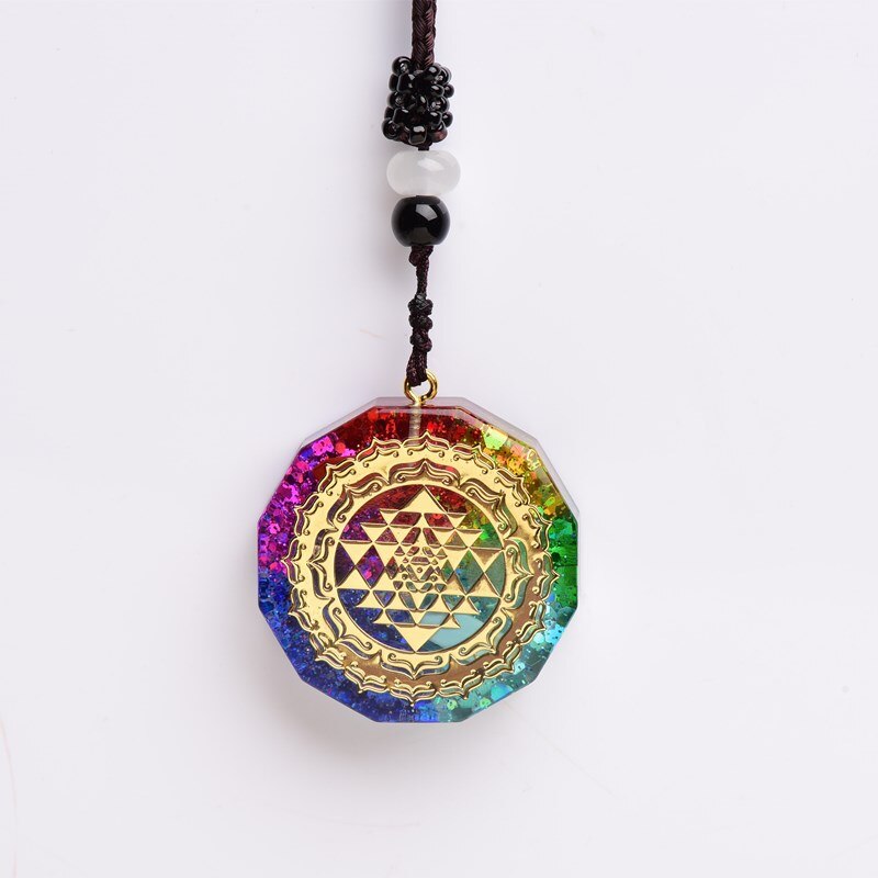 Sri Yantra Orgone Amulet w/ Necklace