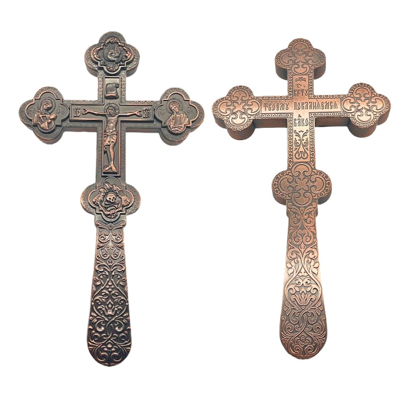 Blessing Cross in Copper, Gold & Silver