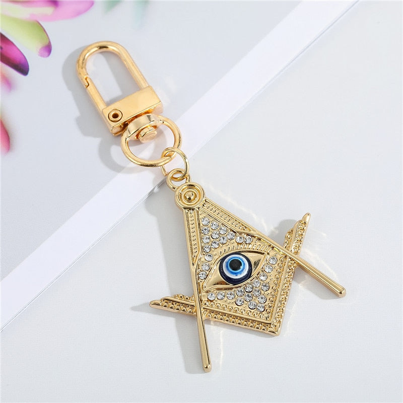 Evil Eye Keychain w/ Crystals