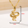 Snake Pendant Necklace For Women Stainless Steel