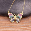 Lucky Butterfly Crystal Pendant Necklace