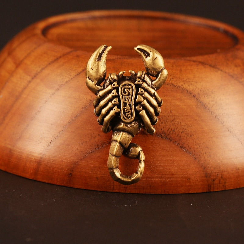 Brass Scorpion King Keychain Amulet