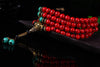 108 Mala Buddhist Prayer Beads Red Pine Stone Handmade