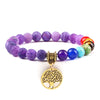 7 Chakra Stones Bracelet w/ Tree of Life Pendant