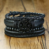 Braided Wrap Leather Bracelets for Men 4Pcs/Set