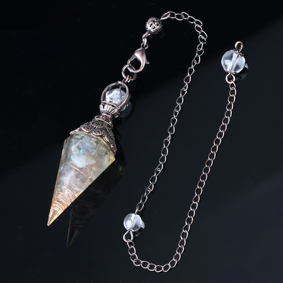 7 Chakra Crystal Pendulum for Dowsing & Divination