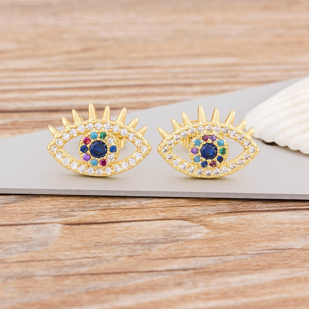 Evil Eye Stud Earrings