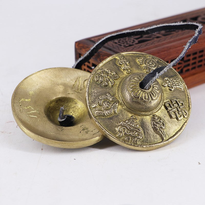 Tibetan Buddhist Style Tingsha Cymbal Brass Chimes