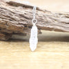 Natural Crystal Wire Wrap Bullet Point Hexagonal Pendulum with Silver Chain