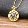 Evil Eye Crystal Pendant Necklace