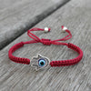 Evil Eye Hand of Fatima Braided Bracelet