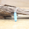 Natural Crystal Wire Wrap Bullet Point Hexagonal Pendulum with Silver Chain