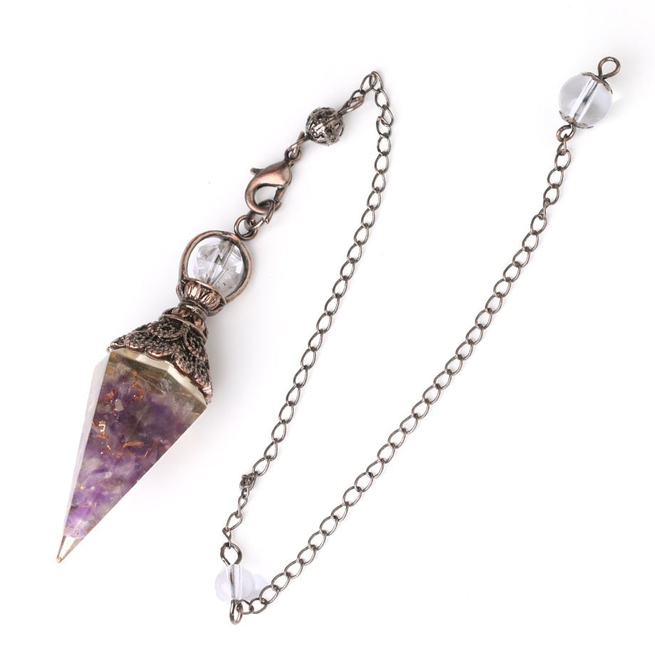 7 Chakra Crystal Pendulum for Dowsing & Divination