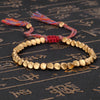 Handmade Tibetan Buddhist Copper Beads Lucky Red Bracelet