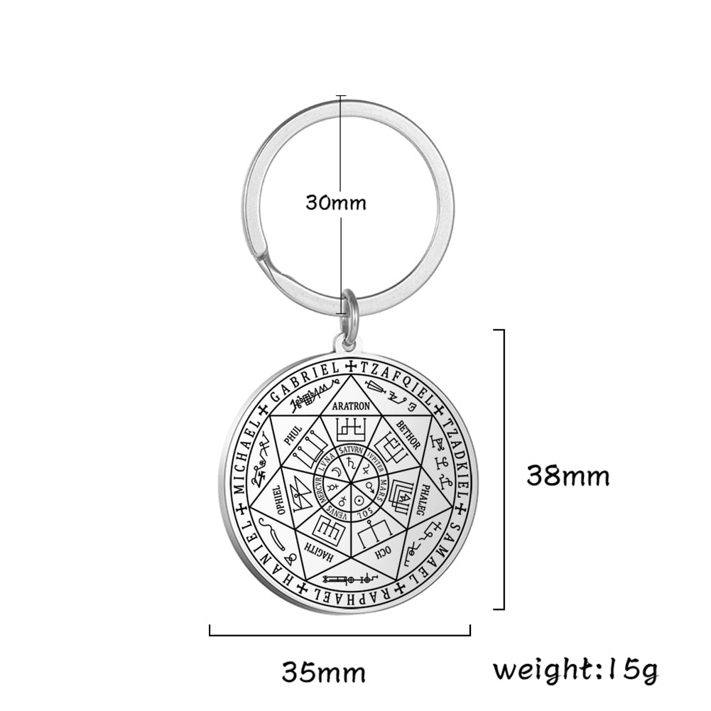 The Seal of The Seven Archangels Keychain