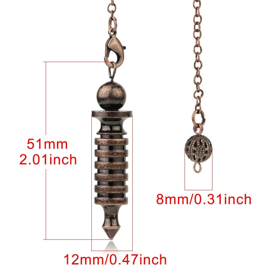 Metal Charm Six Stage Pendulum for Dowsing & Divination