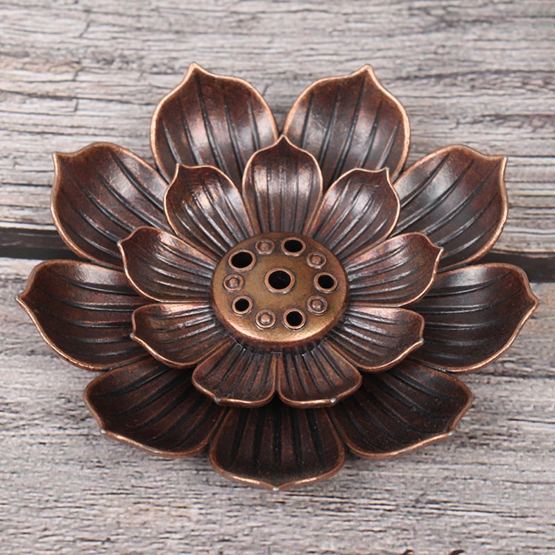 Bronze Lotus Plate Incense Holder