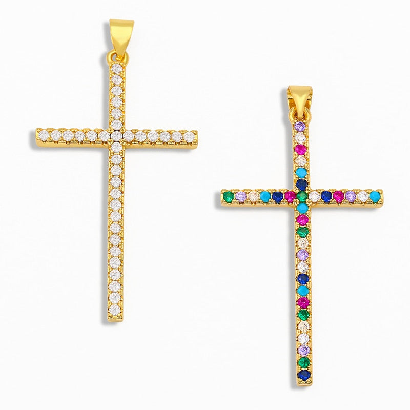 Crystal Cross Pendant Necklace