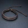 Braided Wrap Leather Bracelets for Men 4Pcs/Set