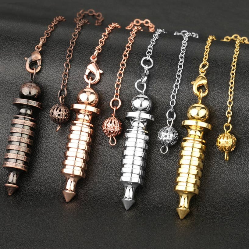 Metal Charm Six Stage Pendulum for Dowsing & Divination