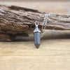 Natural Stone Hexagonal Point Pendant Necklace