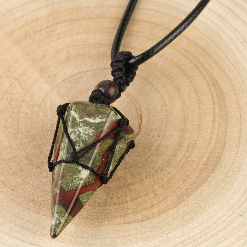 Natural Healing Crystal Pendant Necklace