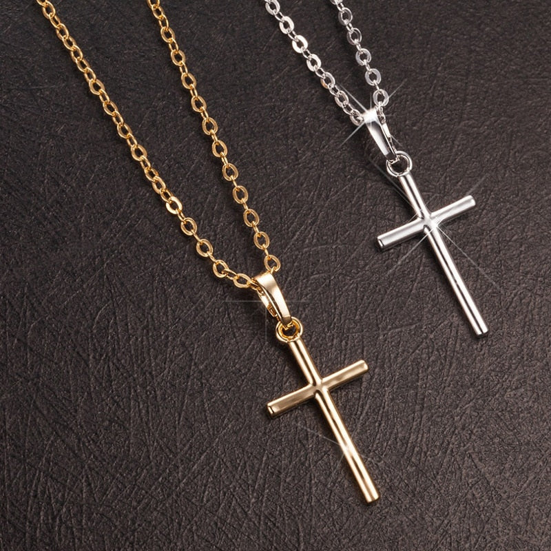 Crystal Cross Pendant Necklace