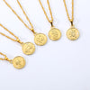 Zodiac Coin Pendant Necklace