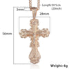 Jesus on the Holy Cross Pendant Necklace in Rose Gold Colour