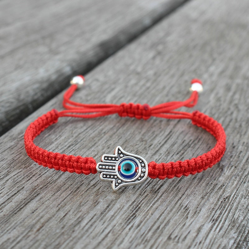 Evil Eye Hand of Fatima Braided Bracelet