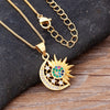 Sun & Moon Totem Pendant Necklace