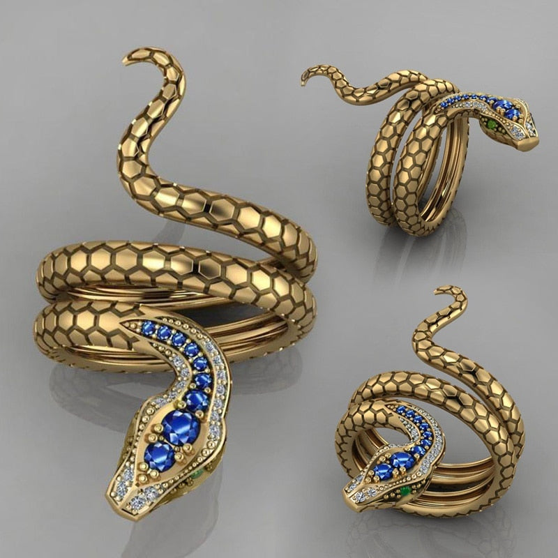 Coiled Serpent Ring for Women