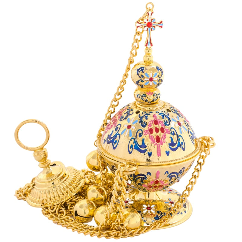 Gold Plated Holy Incense Burner & Blessings