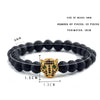 Panther Black Lava Stones Bracelet