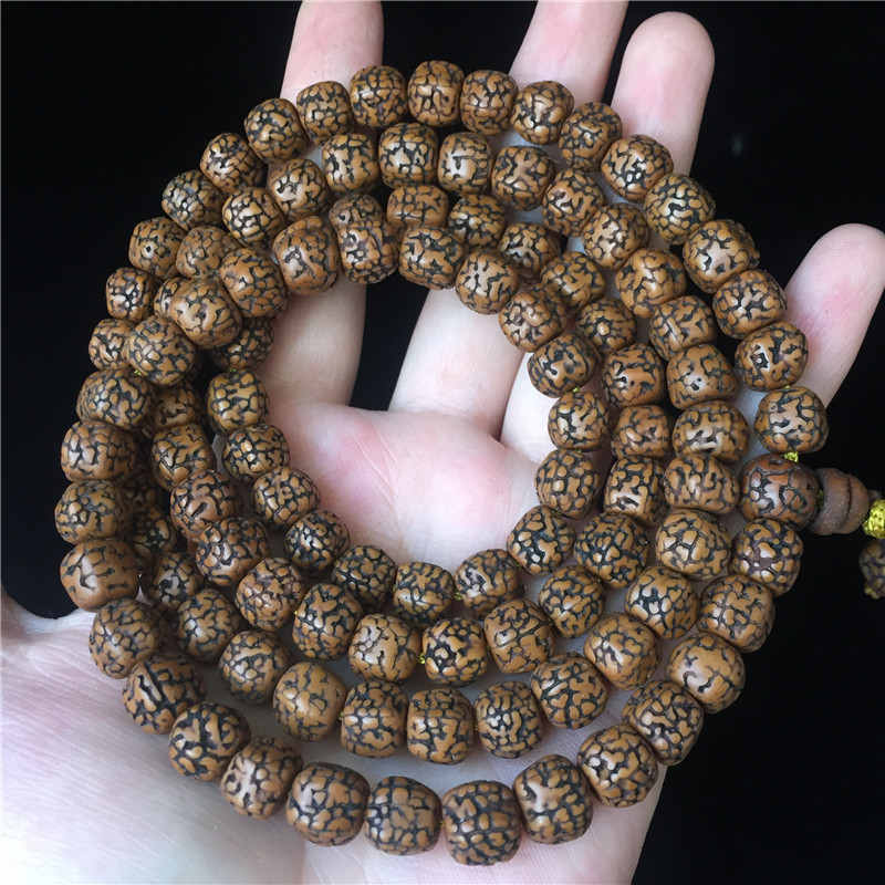 108 Beads Oiled Rudraksha Bodhi Tibetan Meditation Mala