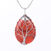 Tree of Life Wire Wrap Water Drop Pendant & Necklace